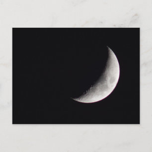 Waxing Crescent Måne Vykort