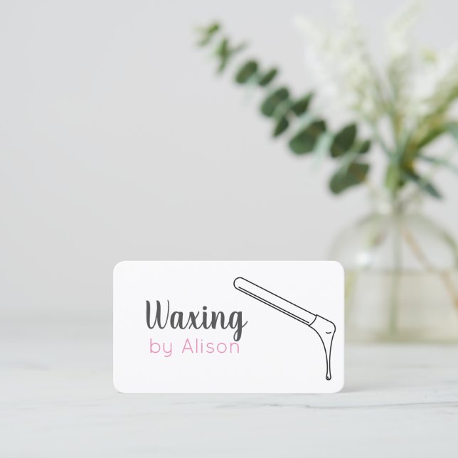 Waxing hand plockade affärskort visitkort (Stående Fram)