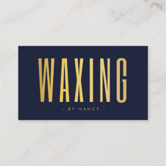 Waxing Navy And Gold  Visitkort