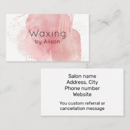 Waxing Ro Rosa vattenfärg Visitkort