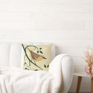 Waxwing Nature Älskare Pillow Kudde