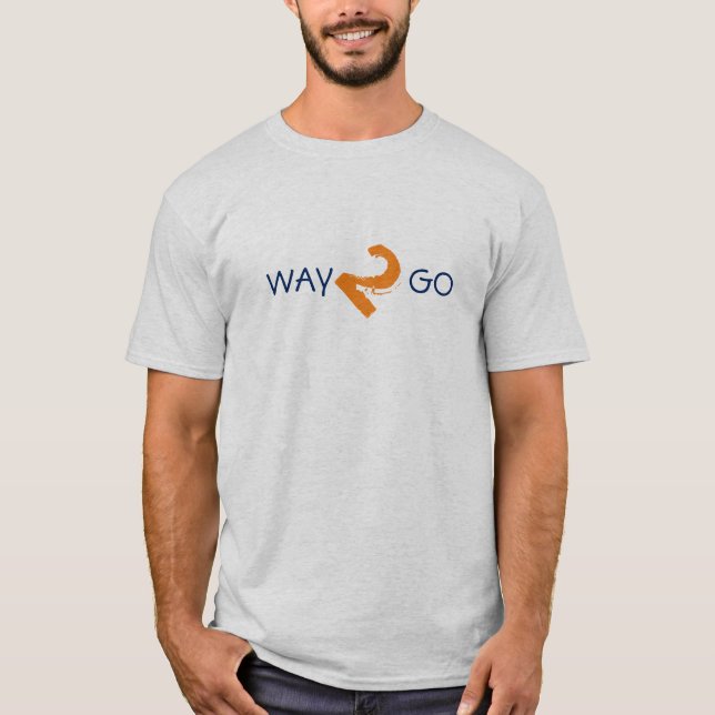 WAY2GO blå orange T Shirt (Framsida)
