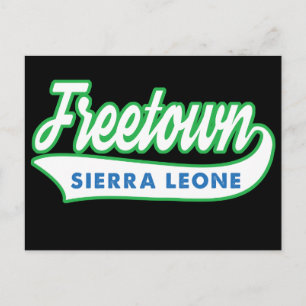 WAY Arts Freeetown Sierra Leone Flagga Färg Vykort