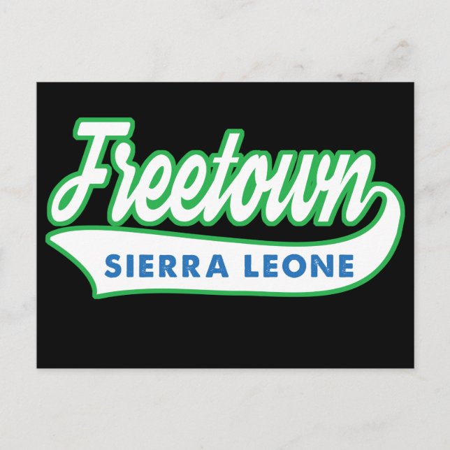 WAY Arts Freeetown Sierra Leone Flagga Färg Vykort (Framsida)