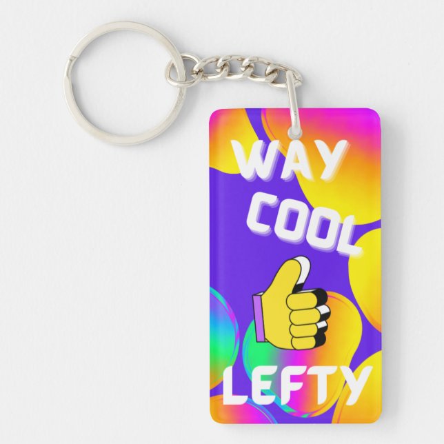 Way Coola Lefty Acrylic-nyckelkedja (Framsidan)