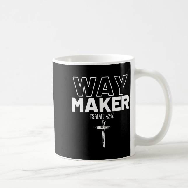 Way Maker Isaiah 42_16 Christian Tee Premium  Kaffemugg (Höger)