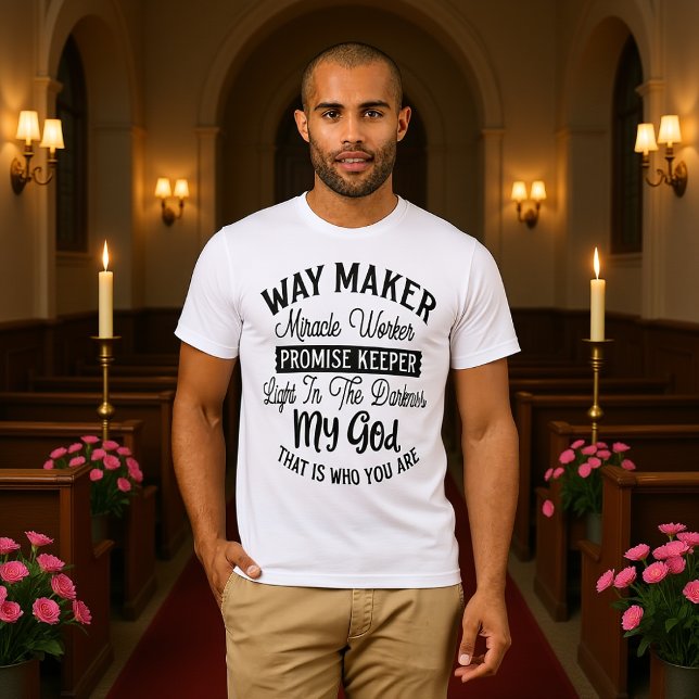 Way Maker Promise Keeper Light Darkness Worship  T Shirt (Skapare uppladdad)