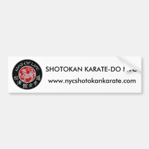 Way Of Life Shotokan Mörk Logotyp Bildäckslapp Bildekal