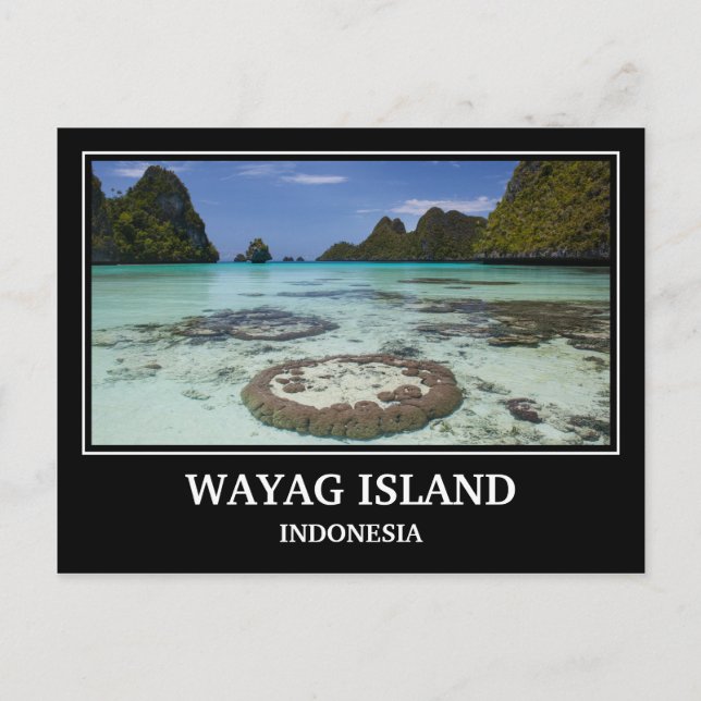 Wayag Island Indonesien Vykort (Framsida)
