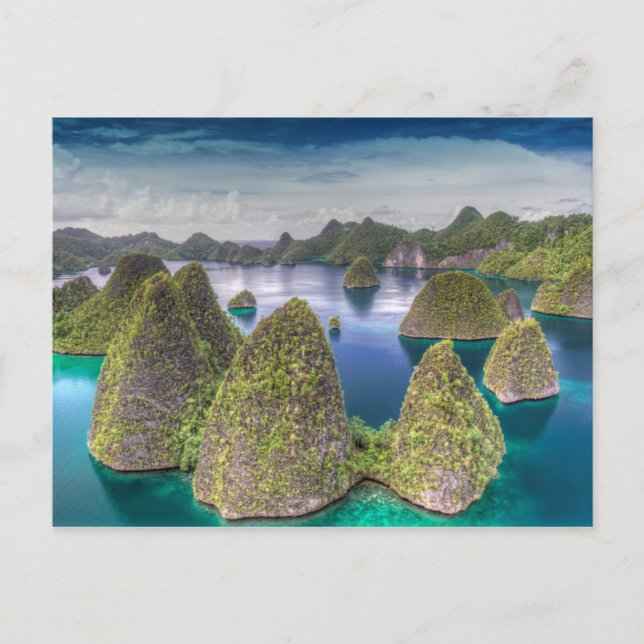 Wayag Island Landcape, Indonesien Vykort (Framsida)