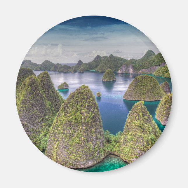 Wayag Island landskap, Indonesien Magnet (Framsidan)