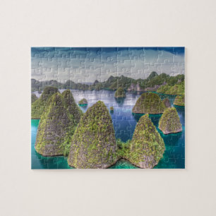 Wayag Island landskap, Indonesien Pussel