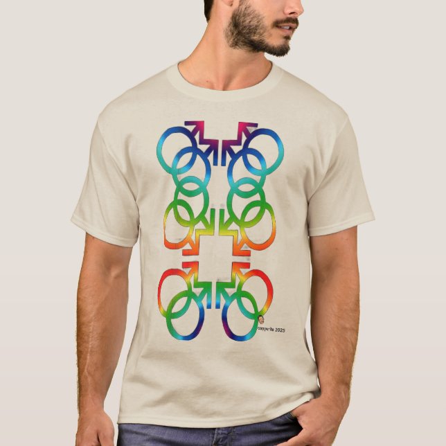 WAyCOOL HEL REGNBÅGSGRADIENT Fylld T-Shirt (Framsida)