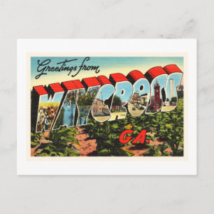 Waycross Georgia GA Old Vintage resor Souvenir Vykort