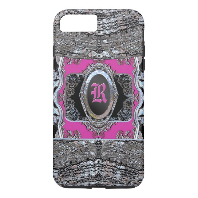 Waydkleine Lola Baroque Monogram Case-Mate iPhone Skal (Baksida)
