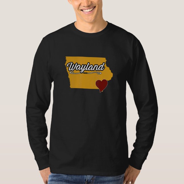 WAYLAND IOWA IA USA  Cute Souvenir Merch  US City  T Shirt (Framsida)