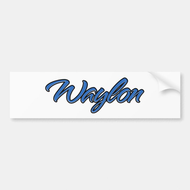 Waylon Namn blue Aufkleber Sticker Autoaufkleber Bildekal (Framsidan)