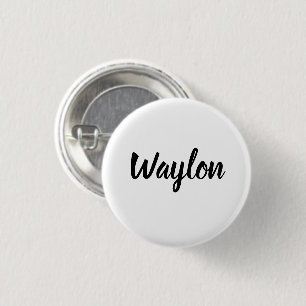 Waylon Namn in Curvy Lettering Knapp