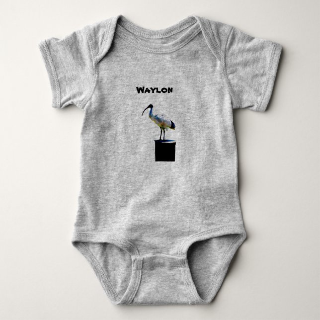 Waylon Namn Med Soptunna Kyckling, Babyblus T Shirt (Framsida)