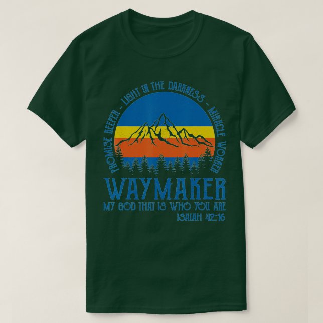 Waymaker Miracle Worker Jesus Christian Rel T Shirt (Design framsida)