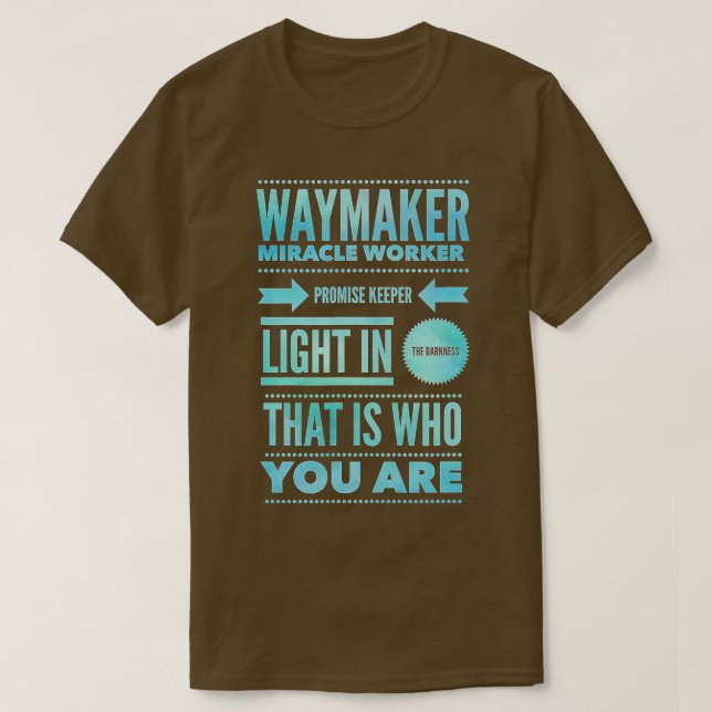 Waymaker Miracle Worker Lomise Keeper Jesus Faith T Shirt (Design framsida)