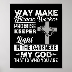 Waymaker Miracle Worker Lomise Keeper Light Jesus Poster