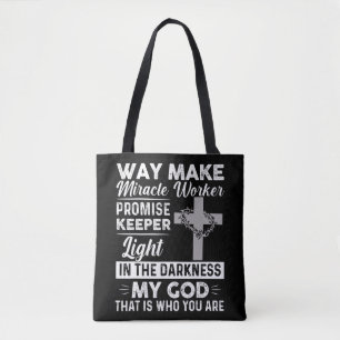 Waymaker Miracle Worker Lomise Keeper Light Jesus Tygkasse