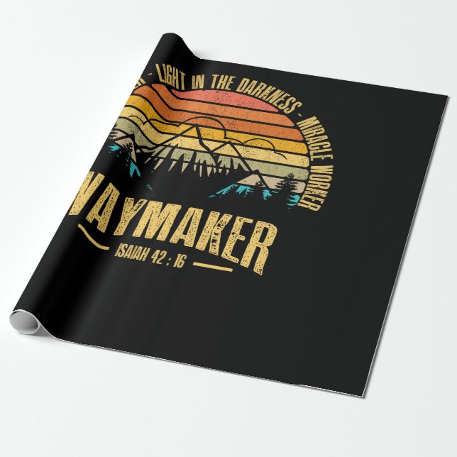Waymaker Promise Keeper Miracle Worker Christian Presentpapper (Utrullad)