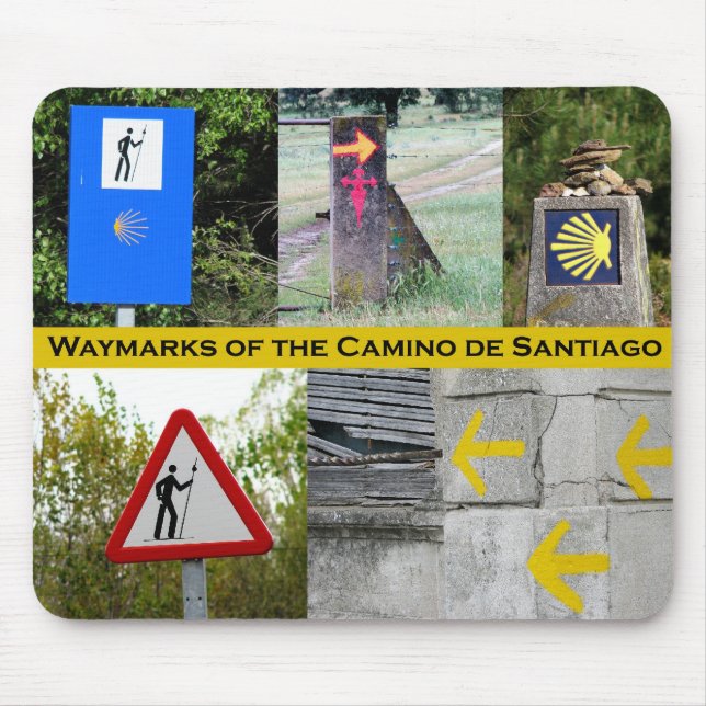 Waymarks av Caminoen de Santiago Mousepad Musmatta (Framsidan)