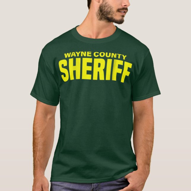 Wayne County Michigan sheriff Deputies Uniform T Shirt (Framsida)