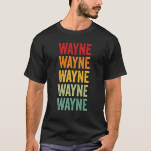 Wayne County Mississippi Rainbow Text Design T Shirt