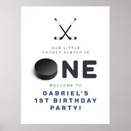 WAYNE Hockey Player Sport S Boy Birthday Välkommen Poster