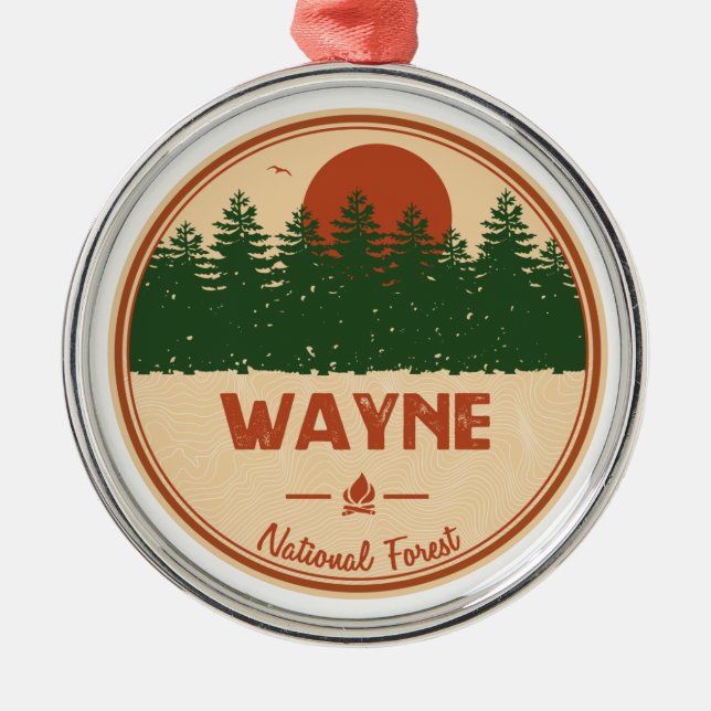 Wayne National Forest Julgransprydnad Metall (Framsidan)