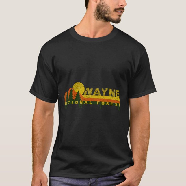 Wayne National Forest Vintage Retro  T Shirt (Framsida)