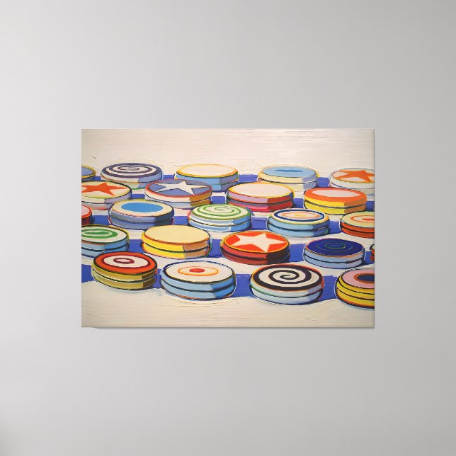 Wayne Thiebaud art style Canvastryck (Framsida)