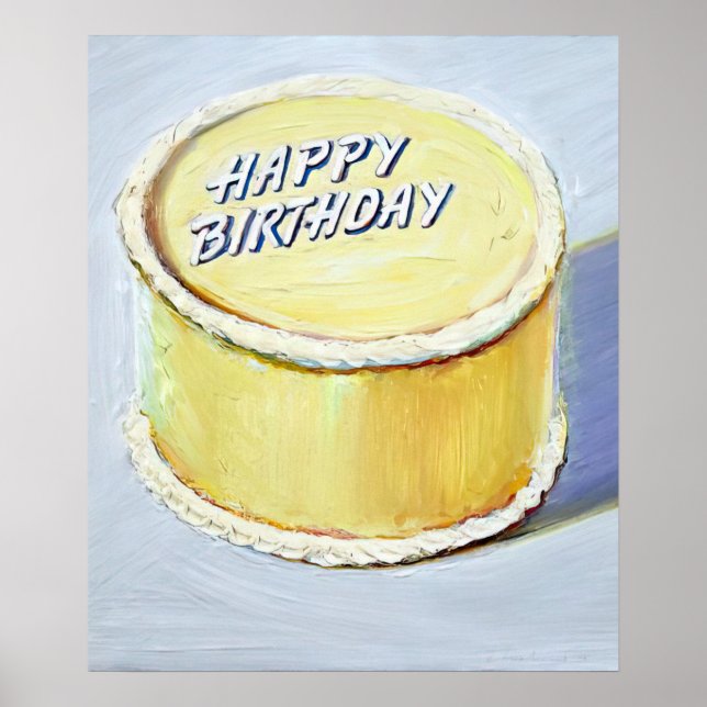 wayne thiebaud - lycklig födelsedagstårta 1975 poster (Framsidan)