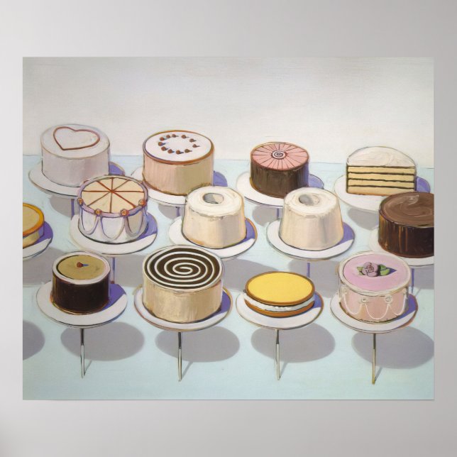 wayne thiebaud - tårtor 1963 poster (Framsidan)