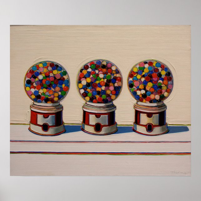 wayne thiebaud - tre maskiner 1963 poster (Framsidan)