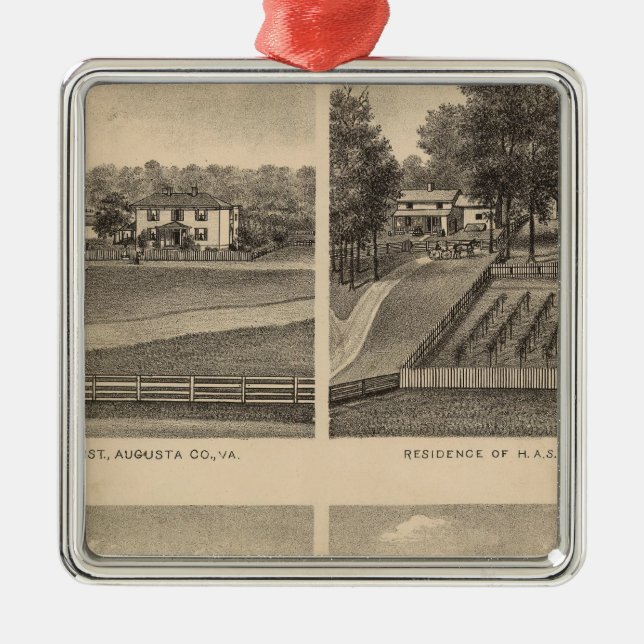 Waynesboro Augusta County Julgransprydnad Metall (Framsidan)