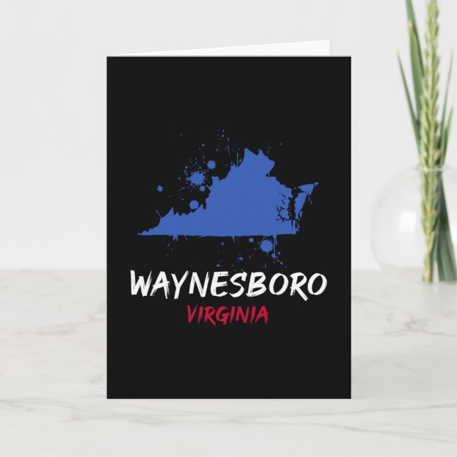 Waynesboro Virginia Va färgsprut Urlaubssouvenir Kort (Framsida)