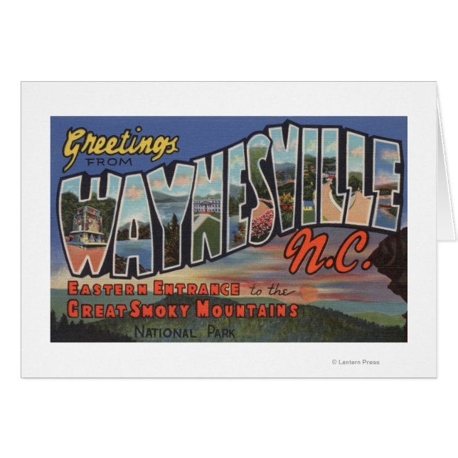 Waynesville, North Carolina - Large Brev Scene Hälsningskort (Framsidan Horizontal)