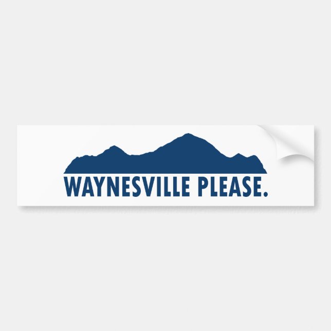 Waynesville North Carolina Please Bildekal (Framsidan)
