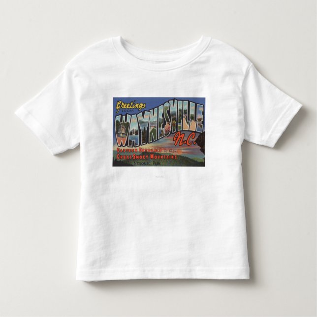 Waynesville North Carolina - stor brevplats T-shirt (Framsida)