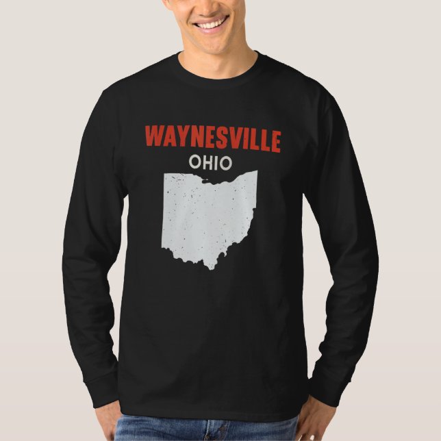 Waynesville Ohio USA State America Travel Ohioan T Shirt (Framsida)