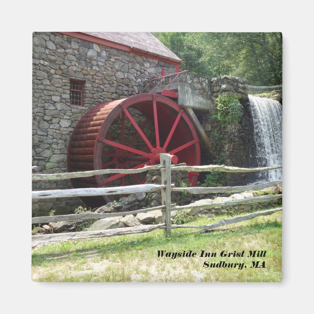 Wayside Inn Grist Mill, Sudbury MORSA Magnet (Framsidan)