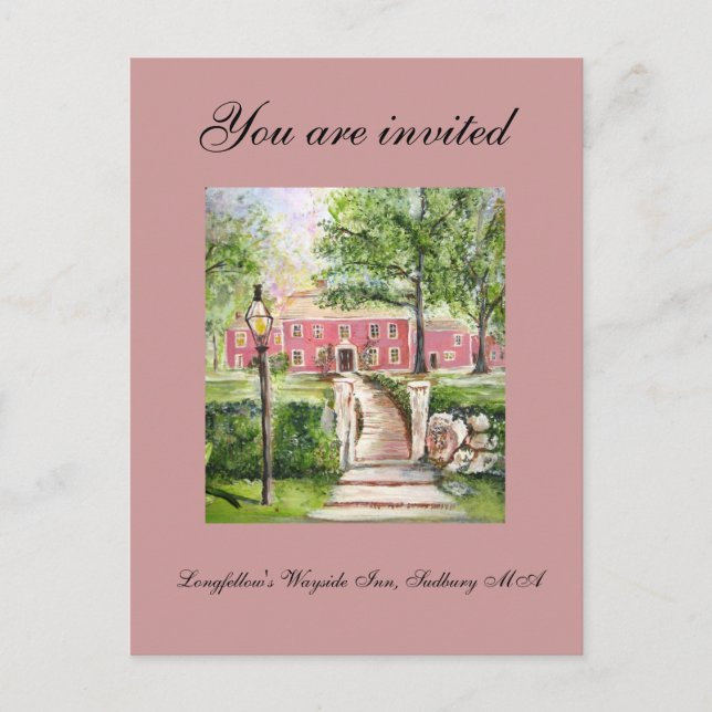 Wayside Inn - inbjudan Vykort (Framsida)