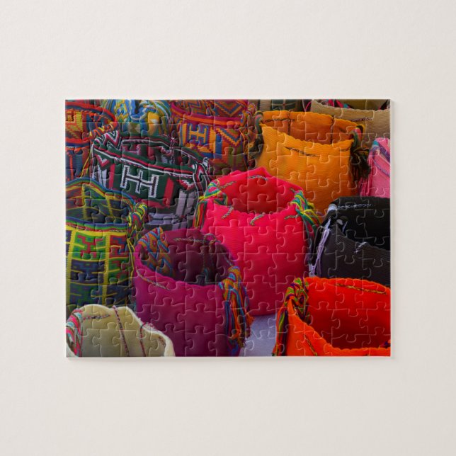 Wayuu mochilas säckar för försäljning i Colombia Pussel (Horisontell)