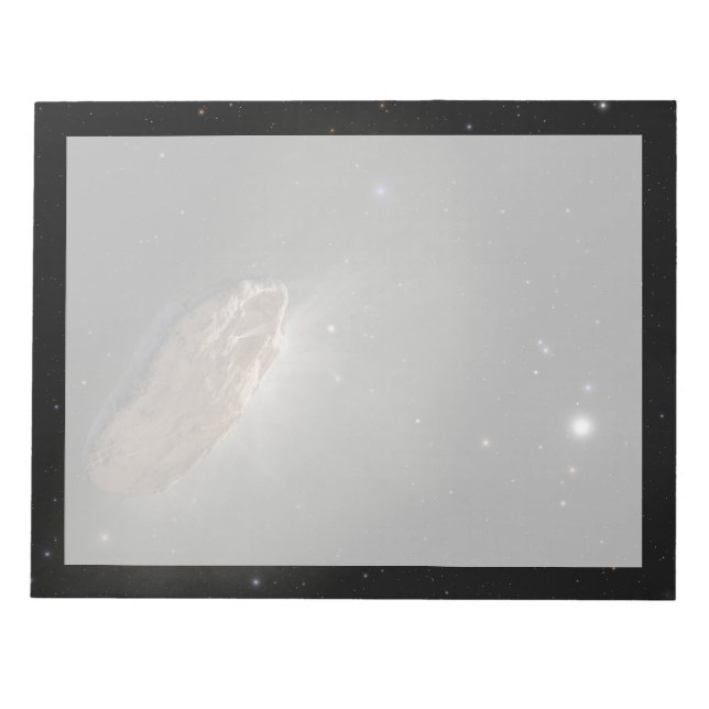 Wayward Interstellar Object Oumuamua. Anteckningsblock (Framsida)