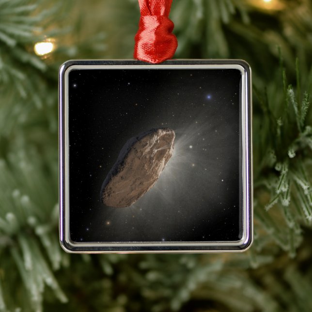 Wayward Interstellar Object Oumuamua. Julgransprydnad Metall (Träd)