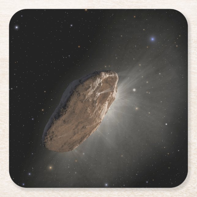 Wayward Interstellar Object Oumuamua. Underlägg Papper Kvadrat (Framsidan)